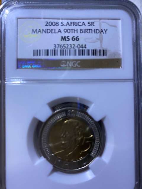 2008 Mandela Coin NGC Graded MS66