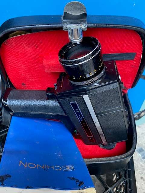 Chinon 44 Power Zoom Super 8 movie camera in case in excellent condition at giveaway price