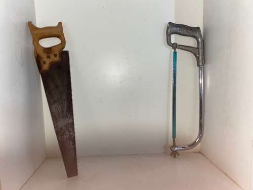 2 SAWS in good condition: One for steel and one for wood