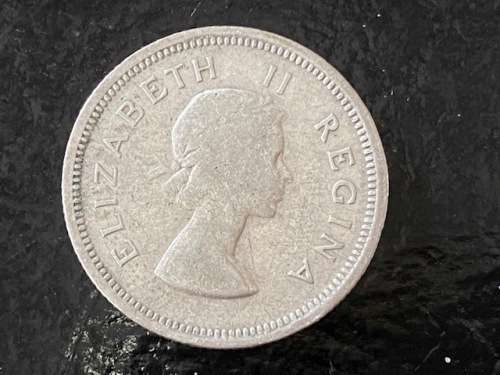 1954 Union of SA  One Shilling: .500 Silver: Good detail