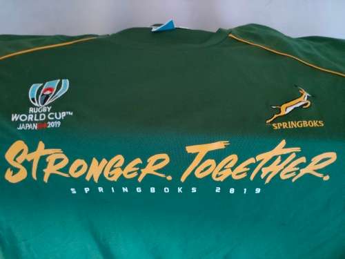 Rugby Collectors: Springbok Jersey: 2019 Japan WC top: 2 rugby balls, etc. SHIPPING R30