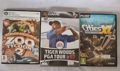 PC Games: Tiger Woods Zoo Tycoon and Cities XL: