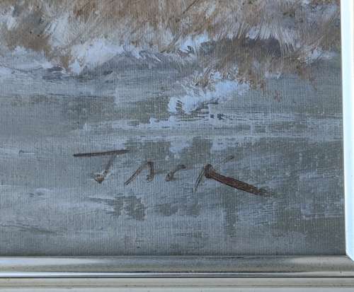 Large Original signed painting in good condition