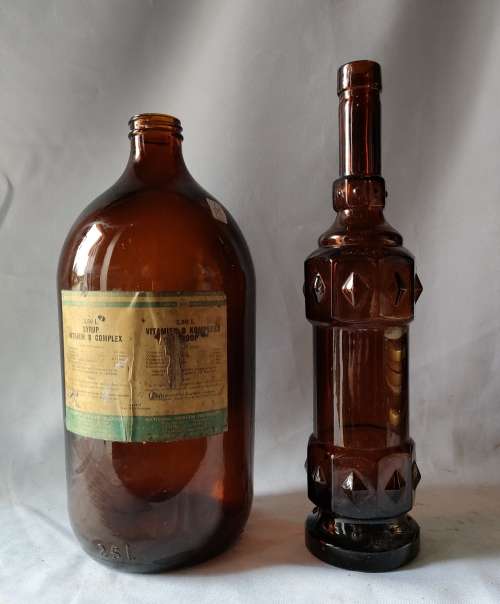 Apothecary Bottle plus a Decorative Bottle