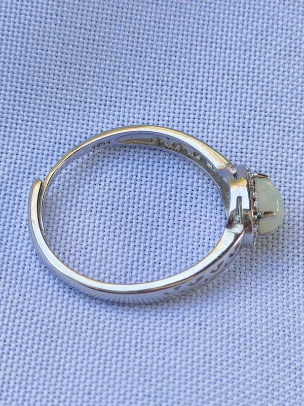 Australian Opal sterling silver ring - size adjustable 0.92 ct - 925 stamp