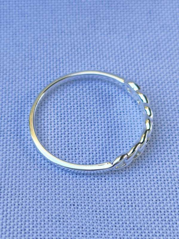 Sterling Silver plain ring - size: US 7 - 925 stamped