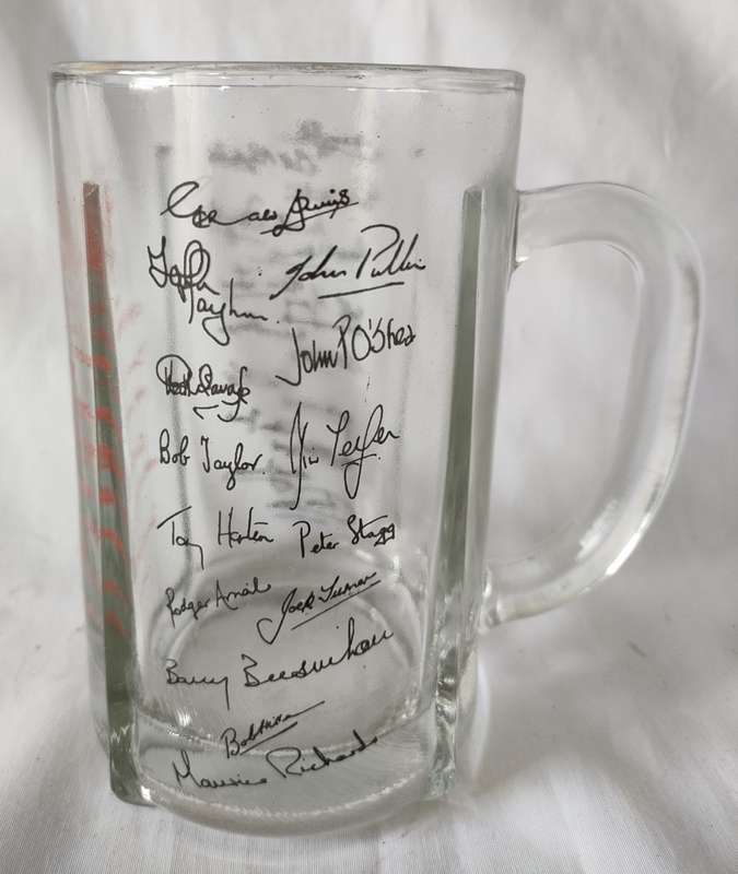 Rare 1968 British Lions Beer Mug with the signatures of all players and management staff
