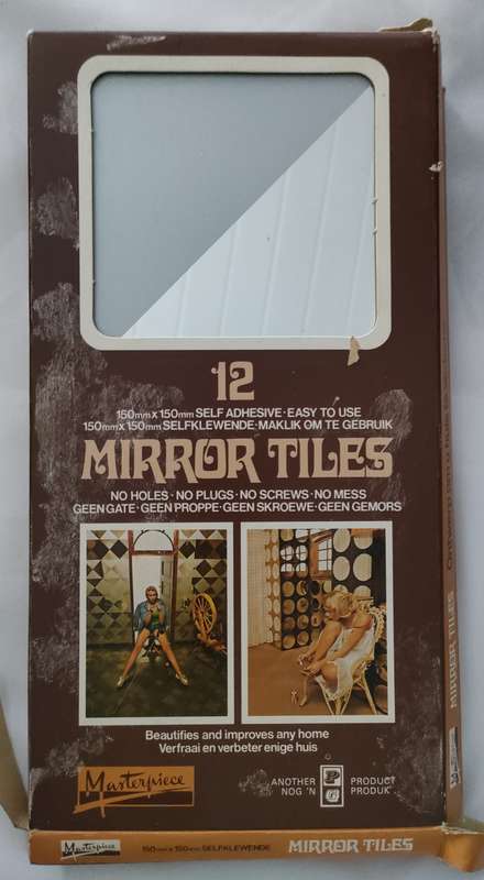 2 x12 Self Adhesive Mirror Tiles unused in original packs  : 150 x 150 mm per tile, One bid