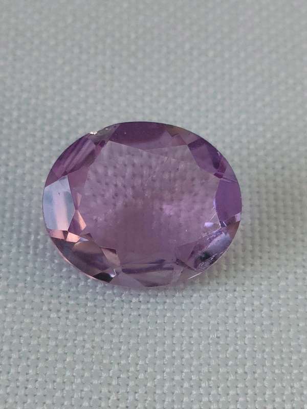 Amethyst - natural mined 12 x 10 mm oval cut stone - suitable for a large pendant