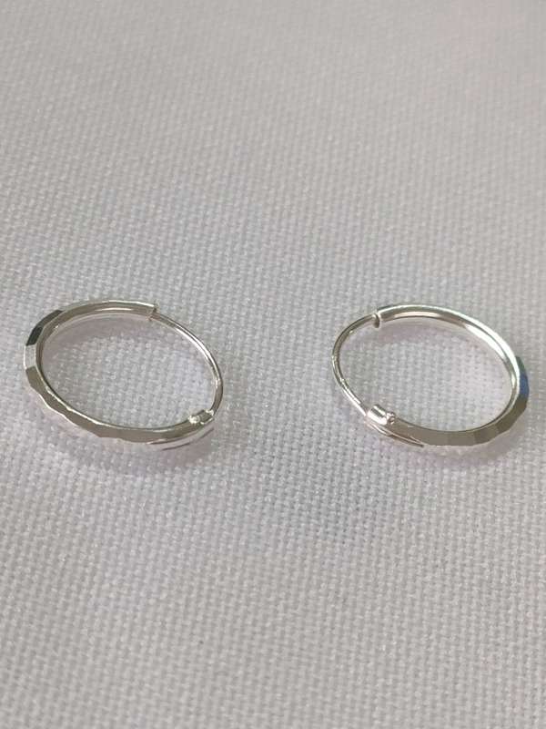 Sterling silver earrings - hoops - 925 stamp