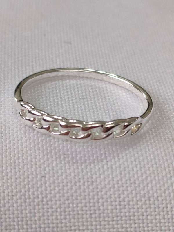 Sterling silver plain ring - 925 stamp - size US 7