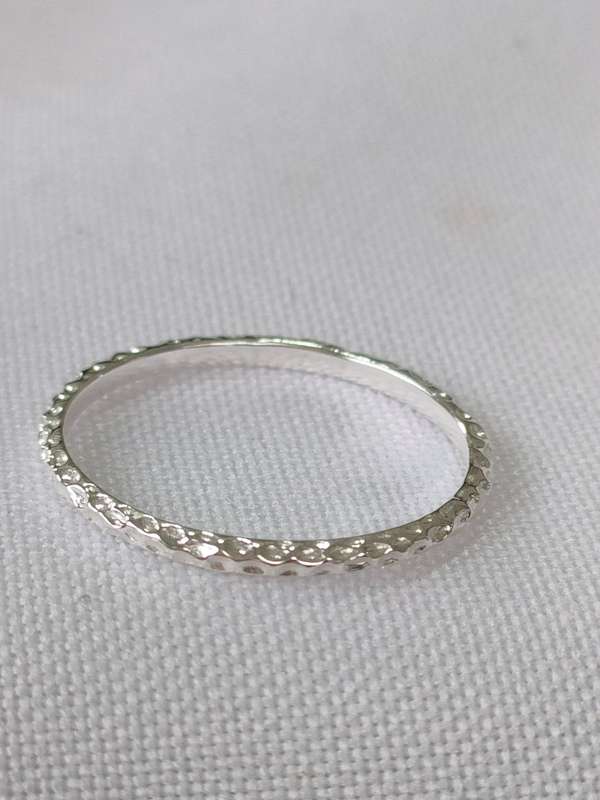 Sterling silver plain ring - 925 stamp - size US 7: