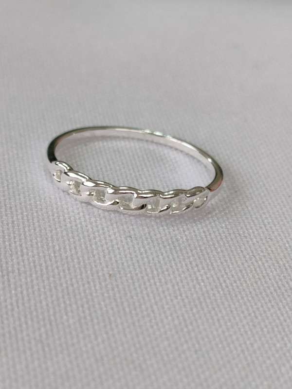 Sterling Silver plain ring -925 stamp - size US 7