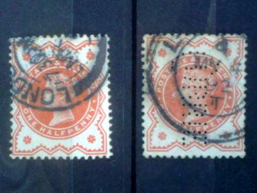 Victoria . Nice Pair one with London Cancel