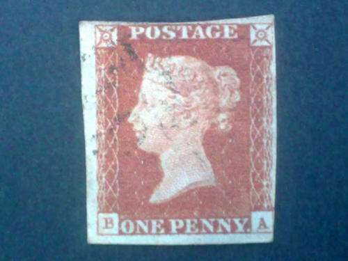 Penny Red Imperf, Fine used.