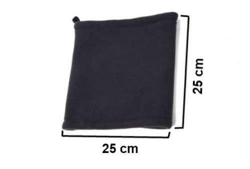 Comfortable black / grey half face mask fleece buff, neck warmer, snood