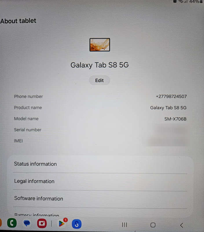 Samsung Galaxy Tab S8 5G 128GB 5G and Wi-Fi Phone Tablet with 11 inch Screen Size in Graphite Gray