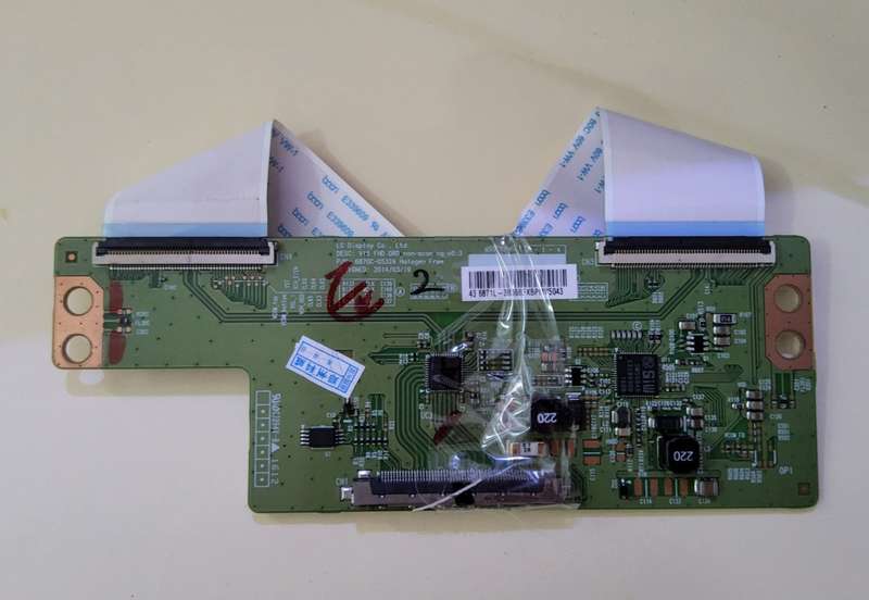LG 6870C-0532A Replacement TV TCON Board with ribbon cables T-CON Board for 43 inch AIWA Television
