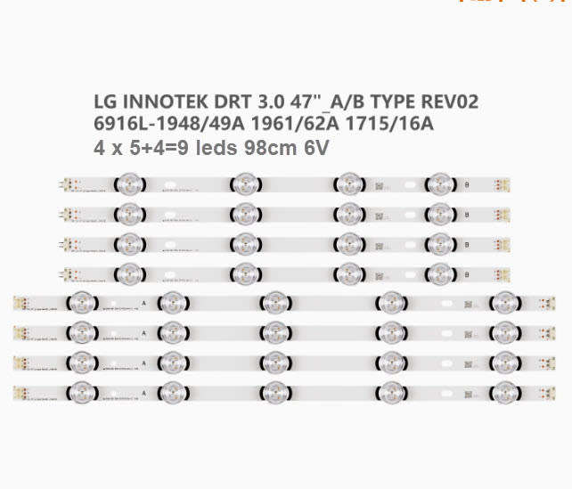 LG 47 inch LED TV Backlights Innotek DRT 3.0 47` LED Television Backlights for LG 47inch LED TV