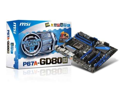 Core i5 with MSI P67A-GD80 (B3) Motherboard, 6 GB DDR3 RAM and a Thermaltake 500 WATT PSU + N9800GT