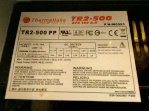 Core i5 with MSI P67A-GD80 (B3) Motherboard, 6 GB DDR3 RAM and a Thermaltake 500 WATT PSU + N9800GT