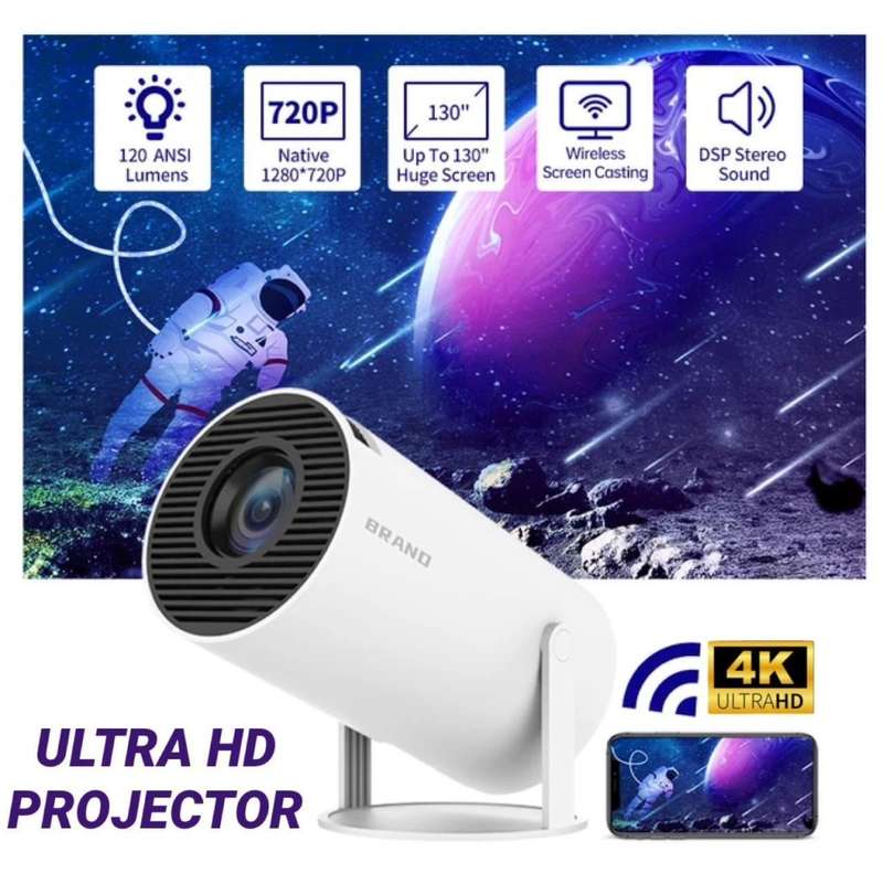 4K ULTRA HD PROJECTOR  WITH REMOTE