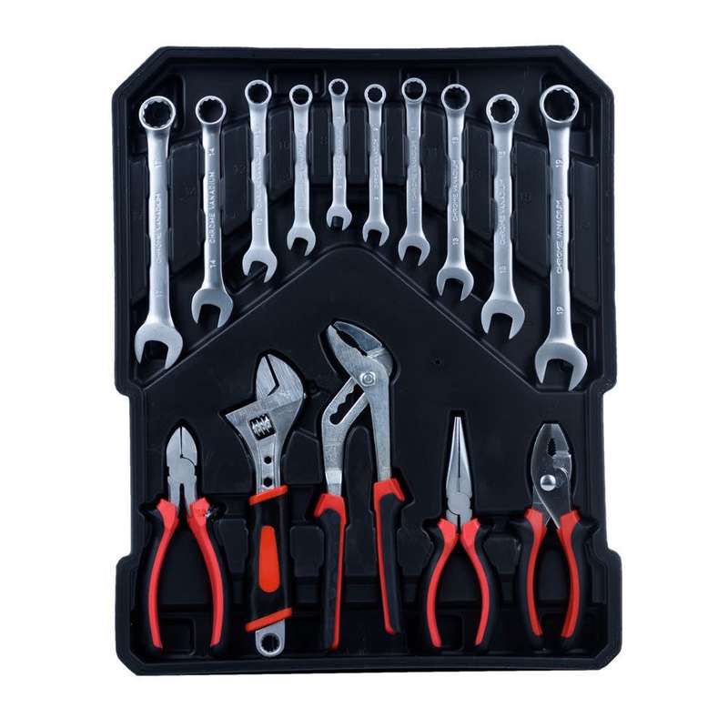 187 Piece Professional Chrome Vanadium Toolset with Combination Wrench_  The aut