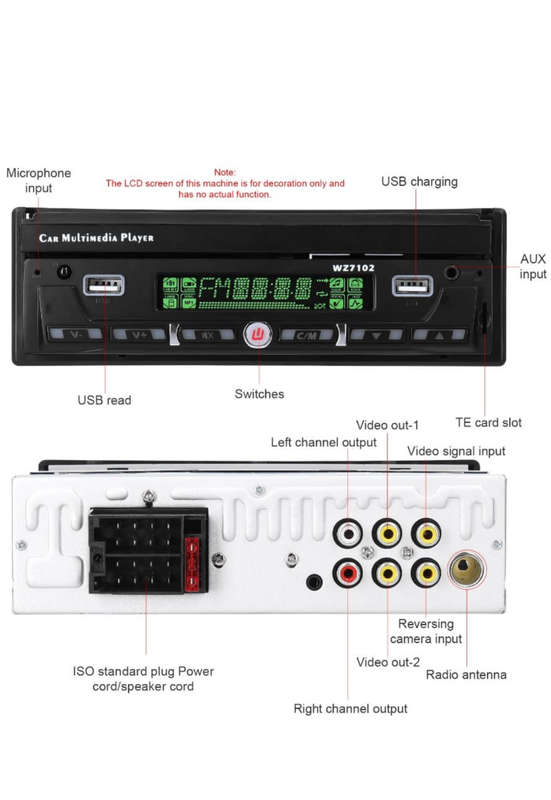 7 Inch Single BT Din BT MP5 Player with Touchscreen Car Stereo FM Radio android Mirror link