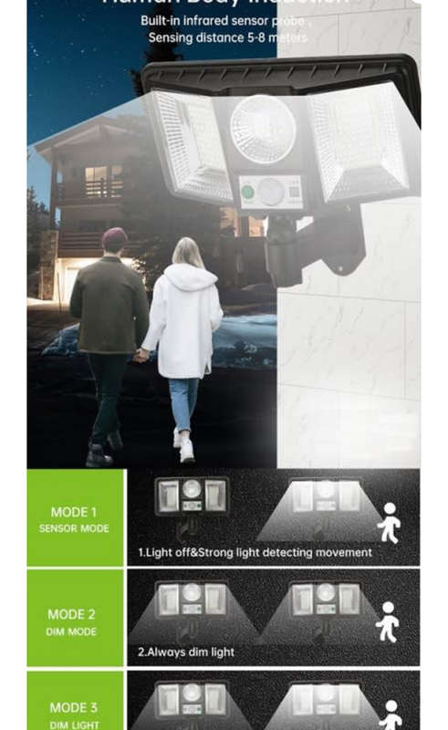 137 LED Solar Light - 137 LED Motion Sense Outdoor Light - Super Bright Outdoor Light 137 LED Solar