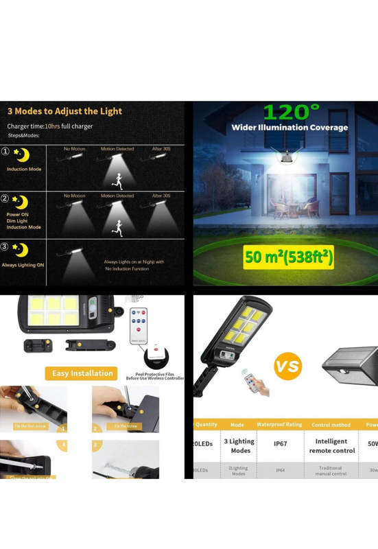 SOLAR INDUCTION FLOOD LIGHT STREET LAMP