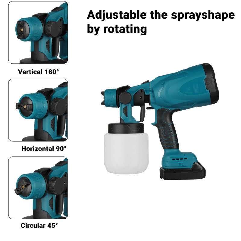 21V Cordless Portable and Powerful Brushless Paint Spray Gun
