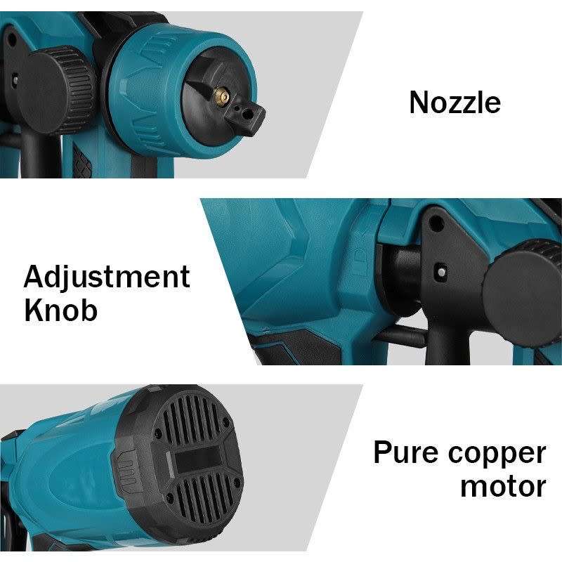 21V Cordless Portable and Powerful Brushless Paint Spray Gun