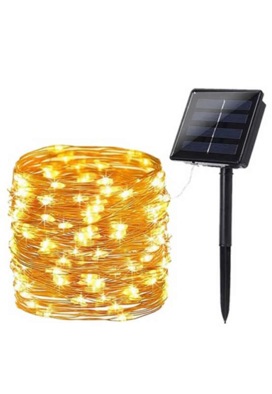 10M Outdoor Solar LED Light Waterproof Copper Wire Fairy Light Balcony Garden Decorative Trees