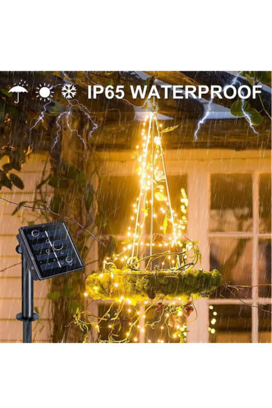 10M Outdoor Solar LED Light Waterproof Copper Wire Fairy Light Balcony Garden Decorative Trees