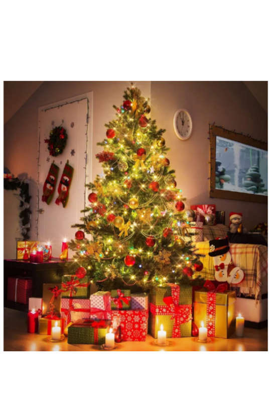 10M Outdoor Solar LED Light Waterproof Copper Wire Fairy Light Balcony Garden Decorative Trees