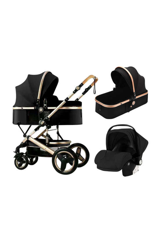 Baby Stroller 3 in 1 Folding bi-directional high landscape stroller