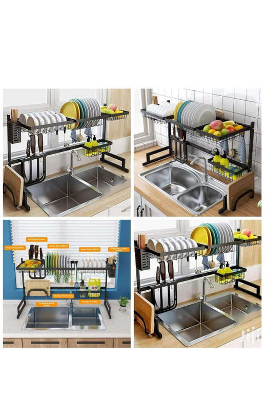 Kitchen Over The Sink Dish Drying Rack - 85 cm