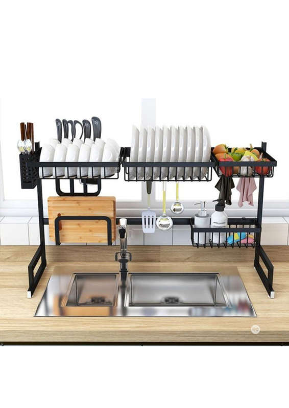 Kitchen Over The Sink Dish Drying Rack - 85 cm
