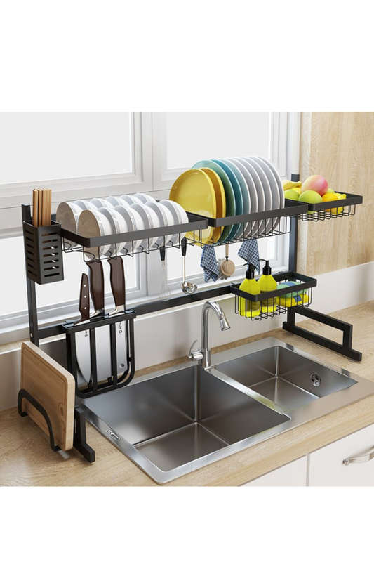 Kitchen Over The Sink Dish Drying Rack - 85 cm
