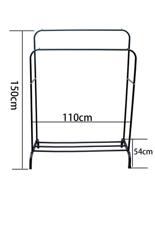Pract Pack - Two Rail Free Standing Dry Clothes Rack for Hanging Clothes
