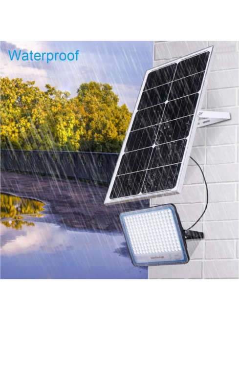 800W Solar Powered LED Flood Light With Panel & Remote-IP66