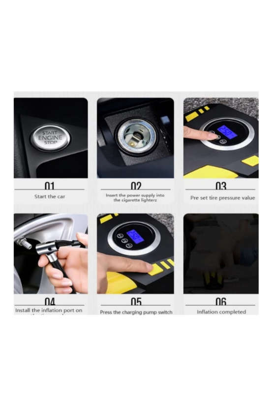 Car Air Pump Car Air Pump Digital Display 12V Portable Tire Pump Smart Tire Inflator