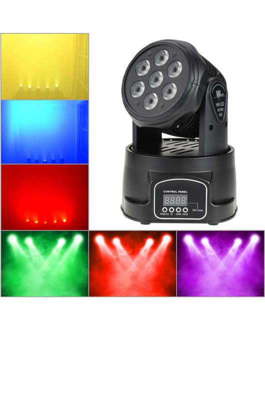 Mini-LED (RGB) Moving Head Light (7 LED)