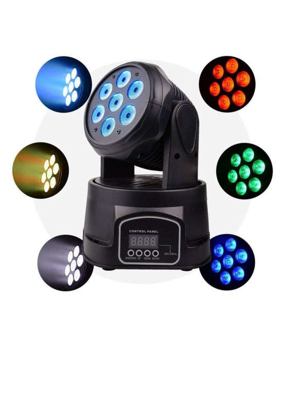 Mini-LED (RGB) Moving Head Light (7 LED)