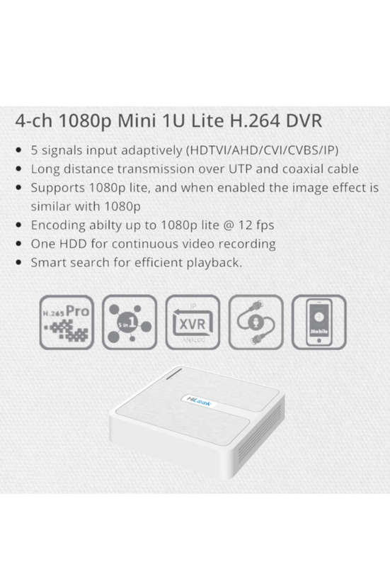 HiLook 4 Channel 1080p ColorVu Complete Kit