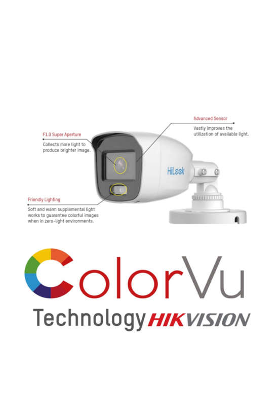 HiLook 4 Channel 1080p ColorVu Complete Kit