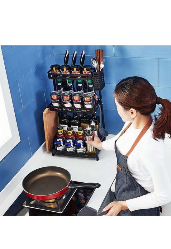 3 Tier Spice Rack - Black