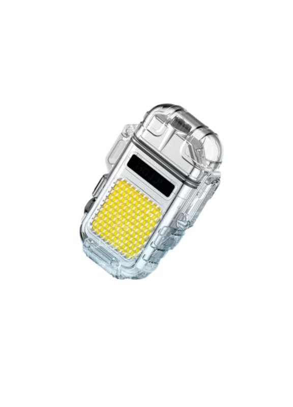 Rechargeable Mini Hook Flashlight with Windproof Multipurpose Lighter + Type C Charging Cord