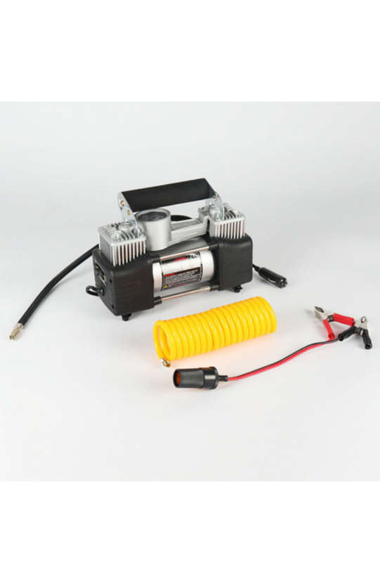 12V Air Compressor Dual Cylinder Car Tire Inflator Pump Car Emergency Tool Kit