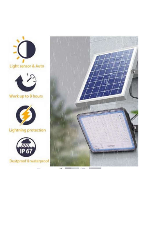 400W Solar Powered LED Flood Light With Panel & Remote
